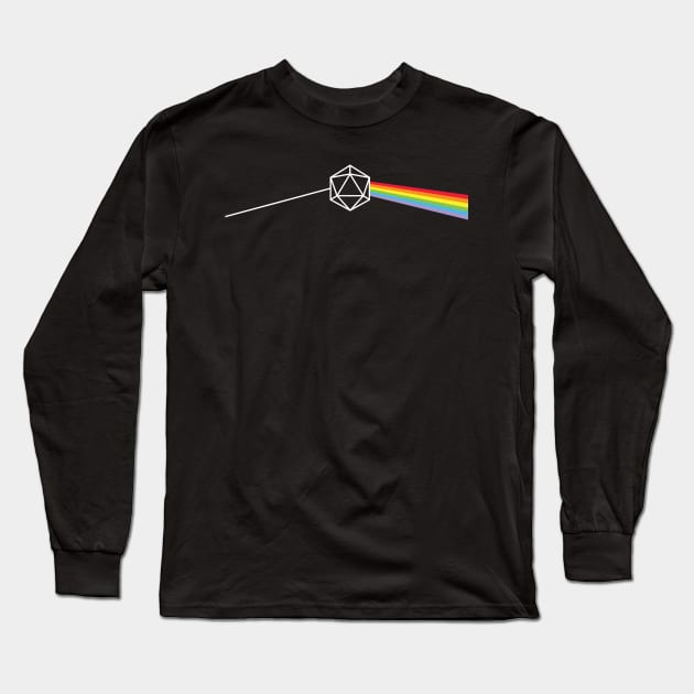 Dark Side of the Moon D20 Long Sleeve T-Shirt by OfficialTeeDreams